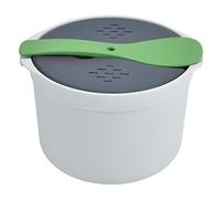 Ausla Microwave Rice Cooker, PP Material, 4in1 Cooking Set, 2L Capacity for Quick Meals At Home or College Dorm (Green)