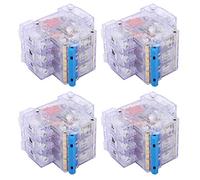 Ausla Mini Circuit Breaker, Transparent 3 Pole Circuit Breaker 6 to 63A 400V Plastic Rail Mount Overload Short Protection for Home Secondary Power Distribution
