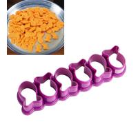 Ausla Mini Goldfish Cookie Cutter Plastic Fish Shaped Cracker Cutter 1 Piece Easy Press and Clean Thick Grip Base for Cookies Fruit Clay Parties Baking (Purple)