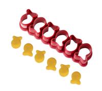 Ausla Mini Goldfish Cookie Cutter Plastic Fish Shaped Cracker Cutter 1 Piece Easy Press and Clean Thick Grip Base for Cookies Fruit Clay Parties Baking (Red)