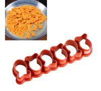 Ausla Mini Goldfish Cookie Cutter Plastic Fish Shaped Cracker Cutter 1 Piece Easy Press and Clean Thick Grip Base for Cookies Fruit Clay Parties Baking (Orange)