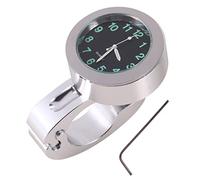 Ausla Motorcycle Clock, Aluminium Handlebar Mount Watch, Easy Installation for Riders with 7/8 to 1 Inch Handlebars