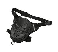 Ausla Motorcycle Leg Bag, PVC Matte Drop Leg Bag with Fabric, Breathable Back Pad, Expandable Storage, Adjustable Waist and Thigh Straps for Riding Cycling Outdoor Use (Carbon Fiber Style)