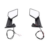 Ausla Motorcycle Rear View Mirrors,Adjustable Rotating Side Mirrors with LED Turn Signal Lights for NMAX 125 155 400 650 M8 M1