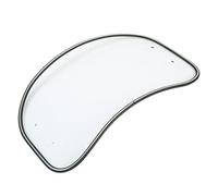 Ausla Motorcycle Windshield, ABS Oval Windscreen Extender Clear Front Wind Deflector, Reduces Wind Buffeting and Noise, Headlight Mount Universal Fit for Street Bike Riders (Transparent)