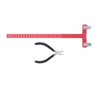 Ausla Nocking Points Pliers, Aluminum Alloy T Ruler Set with Brass Buckle Clip Bow String Nocking Buckle Pliers Recurve Turning Kit for Longbows Recurve Compound Red