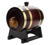 Ausla Oak Barrel 1.5L, Vintage Wooden Whisky & Wine Barrel - Handmade Charred Oak Cask for Aging Whiskey, Rum, Port & Brandy, Leak-Proof with Stand & Plastic Tap