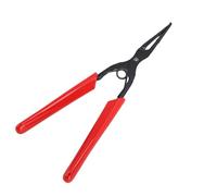Ausla Optical Fiber Pliers, Long Nose Design SC LC Flange Heads Inserting Extracting Non Slip Rubber Handle Stainless Steel Chuck for Plug and Unplug Red