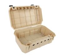 Ausla Outdoor Junction Box, Wall Mounted ABS Water Proof Electrical Enclosure for LED String Light Power Strip, 15.35x4.96x7.68in (Beige)