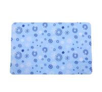 Ausla Pet Cooling Pad PVC Cooling Mat 60 X 90cm Reusable Water Fill Gel Design Heat Dissipation Sky Blue Snowflake Pattern for Dogs Cats Indoor Floor Crate Kennel Use
