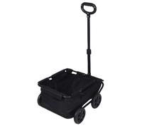 Ausla Pet Stroller, Folding Pet Cart with 4 Wheels, Metal Frame Oxford Cloth, One Hand Fold, V Shaped 45 Degree Entry, Pullable for Outdoor Travel Camping Shopping (Black)