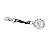 Ausla Pocket Compass, Zinc Alloy Mini Keychain Compass 7.1 Inch Portable Navigation Tool with Magnetic North Pointer Compact Clip Design for Hiking Camping Mountaineering