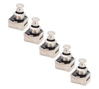 Ausla Push Button Latch 5PCS Zinc Alloy Cabinet Lock with 20mm Hole Keyless Door Catch for 14 to 18mm Doors Easy Install Secure Closure for RV Boat Home (Pearl Ni Color)