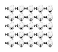 Ausla Quick Pneumatic Connector, Plastic Quick Connect Pneumatic Connector 25Pcs 10mm OD Adjustable Control 0 to 1.6MPa for Air Pipelines and Automation Equipment