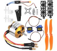 Ausla RC Brushless Motor Combo 2212 2200KV for Fixed Wing Drone | 30A ESC with XT60 Connector, 6035 Propeller, 9g SG90 Servo, 5V 2A BEC Output, DIY Aircraft Build