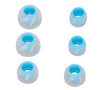 Ausla Replacement Earphone Eartips, 3 Size Silicone Pairs (Transparent | Noise Isolating Earbud Covers, 4.5-6.5mm Sound Hole Fit, Soft Ergonomic Design, Replacement, Spiral Pattern