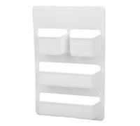 Ausla RV Door Box RV Toilet Compartment Door Organizer ABS Wall Mounted Storage Box with Layered Design and Labels for Van Black Water Tank