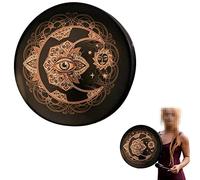 Ausla Shaman Siberian Drum Spirit Music Handmade 10 Inch Shamanic Drum with Stick for Spiritual Healing Meditation Sound Healer (#1)