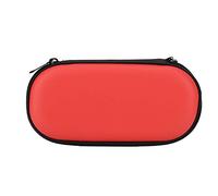 Ausla Shockproof, Hard Case Protective Compact Carry Pouch Travel Bag for PS VITA with Mesh Pocket, Fine Workmanship, Black (Red)
