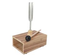 Ausla Singing Tuning Fork Set, 512Hz Tuning Fork with Wooden Resonance Box and Silicone Hammer for Sound Relieving, Yoga, Meditation, Healing Chakra