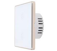 Ausla Smart Switch, ABS and PC Wifi Smart Switch 2 Gang 100 to 240VAC 10A 600W Remote Voice Control for Home Office Restaurant Shop Users