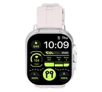 Ausla Smart Watch with Earbuds Bluetooth Call Fitness Tracker 2.01 Inch HD Touch Screen ABS PC Silicone 250mAh Magnetic Charging for IOS Sports Daily Use (Silver)