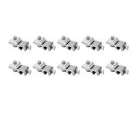 Ausla Solar Panel Ground Clamp Aluminum Alloy PV Ground Clamp M6 Lug 10Pcs for PV Cable Wire Bonding on Photovoltaic Rails and Brackets for Solar Installers