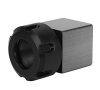 Ausla Square Collet Chuck Block Carbon Steel Collet Chuck ER25 ER32 ER40 0.015 Accuracy Through Hole CNC Lathe Tool Holder for Quick Clamping Long Part Machining (ER40)