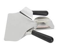 Ausla Stainless Steel Food Popcorn Chips Scoop for Kitchen with Quick Collection, Large Scoop Head, and Non Slip Handle, Conveniently Gather Fries. (Double Handle)