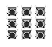 Ausla Tactile Switch 100pcs Plastic Iron Tact Push Button Switch 6 X 6 X 5mm Self Resetting DC12V 50mA for Printed Circuit Board Repair Electronics Projects