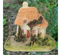 Ausla Thatched House Ornament Thatched Cottage Decoration Roof House Decor Sturdy Garden Balcony Bonsai Decoration with Stable Base for Outdoor Yard Landscape