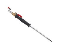 Ausla Tire Inflation Tool Handcrank, Alloy and Plastic Quick Inflation Rod with 0 to 26 Pressure Display, Ergonomic Grip Manual Tire Inflator for Car Motorcycle Emergency Use