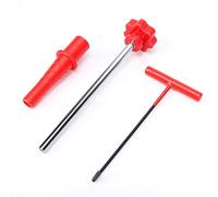 Ausla Tire Valve Stem Core Removal Tool, Quick Change Valve Stem Kit for Cars Trucks ATVs, Conical Positioning Tube and Push Rod