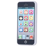 Ausla Toy Learning Play Cell Phone, Interactive Educational Toy with Clear Sound Music and Lights for Kids, Portable and Safe for Toddlers and Babies (Black)