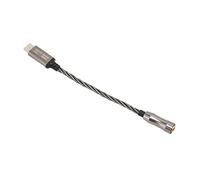 Ausla Type C to 3.5mm Headphone Amplifier, Silver Plated Copper, High Performance DAC and 120dB SNR for and PC Users (Cool Grey)