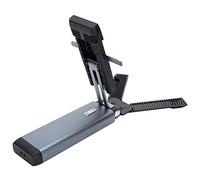 Ausla Universal Metal Phone Stand, Foldable Phone Desk Bracket, ABS and Aluminum Alloy, Multi Angle Adjustable, Anti Skid Base, for Desk Video Calls Reading Cooking