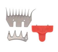 Ausla Universal Wool Clipper Blades, 9 Curved & 4 Straight Teeth Stainless Steel Replacement Set for Sheep Shearing, Goats and Alpacas Grooming