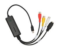 Ausla USB Type C 2.0 Card, Plug and Play, Video Capturing, Game Recording, Web Conferencing, ABS Material, Black Color, Compact Design, Vista XP, OS X, 10 8.1 8 7 Support