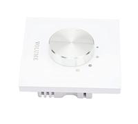 Ausla Volume Controller ABS Panel Stereo Speaker Control 5 Level Dual Channel Adjustment Easy Wiring for Smart Home Outdoor Speakers Home Theater Background Music