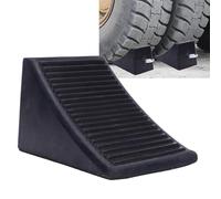 Ausla Wheel Chock Heavy Duty Rubber Wheel Stopper Tire Chock with Enhanced Anti-Slip Texture for Car Travel Trailers RV Truck ATV 6.30x3.94x3.94in 1-3 Tons