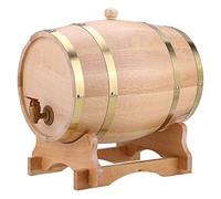 Ausla Wine Oak Barrel 10L Stand Handmade Drinking Cabinet with Easy to Dosing Tap, Beer Barrel Oak Wood Barrel Wooden Barrel for Whiskey, Oak Wood Barrel Vintage (10L)