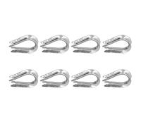Ausla Wire Rope Thimble Stainless Steel Cable Thimble 50Pcs M2 2mm Advanced Polishing Glossy Finish High Strength Wear Resistant for Shipbuilding Industry Sailing Rigging (M5(5mm))