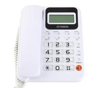 Ausla Wired Telephone, ABS Material, Dual Interface Design, Caller ID, Speaker for Home and Office Use (White)