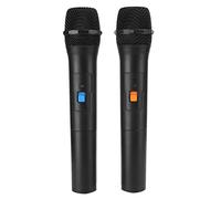 Ausla Wireless Microphones ABS VHF Handheld Mic with USB Receiver 164ft Range Clear Sound Dual Microphone System for Karaoke Speeches Meetings Events (1-to-2)