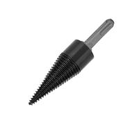 Ausla Wood Cone Punch High Speed Steel Wood Splitter Drill 32mm Square Shank Ti Treated Deep Thread Log Splitting Bit for Electric Drill Firewood Cutting Home Farm Use