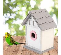 Ausla Wooden Bird House Birdhouse for Outdoor Garden - Safe Shelter for Birds Watch Close Up Made of Sturdy Paulownia Wood Ideal for Nature Lovers