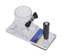 Ausla Woodworking Trimmer Router Base, Transparent Plastic Trimmer Router Base 6.5cm Loading Diameter, Clear View Thickened Acrylic Replacement for Smooth Routing in Woodworking