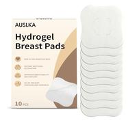 AUSLKA Hydrogel Nipple Pads Instant Cooling, Hydrogel Breast Pads with Soothing Lanolin, Soothies Gel Nursing Pads Provide Instant Cooling Relief, 10 PCS