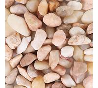 Ausluru 5lbs Natural River Rocks, Polished Pebbles for Plants Garden, 0.3-0.8 inch Decorative Peach Stones, Ideal for Fish Tank, Vases, Crafting, Home Decor and Garden Landscaping Rocks,Peach