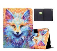 AUSMIX Case for iPad A16 11th Generation 11 inch 2025, iPad 10th Generation 10.9 inch 2022, Cute PU Leather Stand Cover, Auto Wake/Sleep Smart Shell with Pencil Holder,Fox